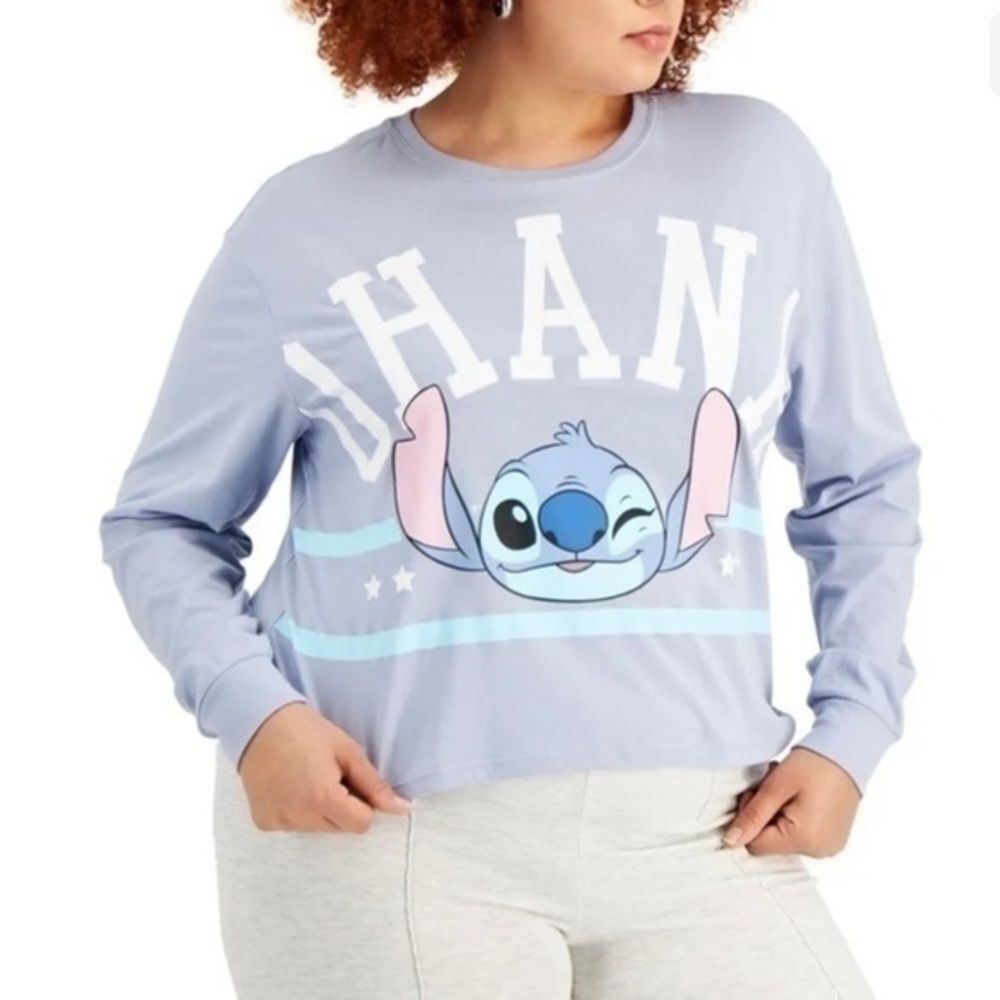 Disney Lilo & Stitch Women's Top 3X NWT Ohana Long Sleeve Cotton Blend